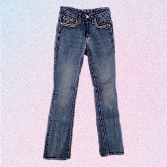 rebel & soul Denim - y2k • rebel & soul • mid-wash flared bootcut jeans 💙